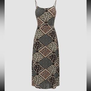 Cider Pattern Cami Midi Dress